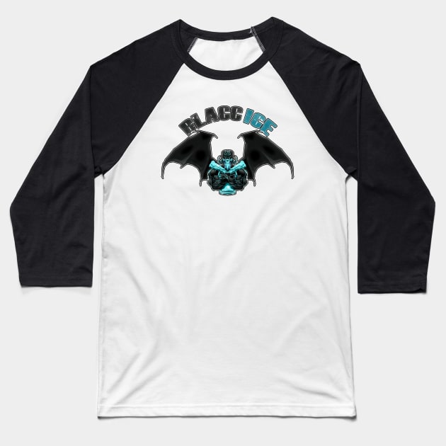 Blacc Ice (Cross Arms) Baseball T-Shirt by The Melanites